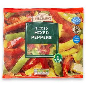 Four Seasons Sliced Mixed Peppers 500g