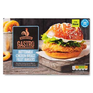 Roosters Gastro Buttermilk Chicken Breast Fillet Burgers 400g