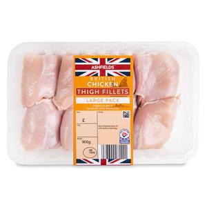 Ashfields British Chicken Thigh Fillets 900g