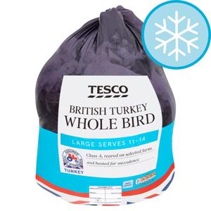 Tesco British Frozen Large Basted Whole Turkey Bird 5.3-6.9Kg