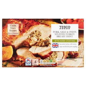 Tesco Pork, Sage and Onion Stuffed and Basted Frozen Turkey Breast Joint 780G