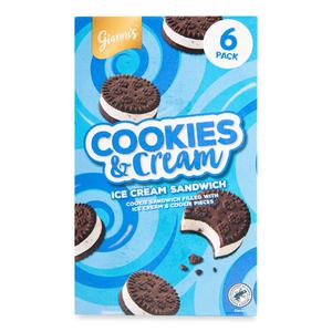 Giannis Cookies & Cream Ice Cream Sandwich 6x55ml