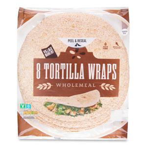 Village Bakery Wholemeal Tortilla Wraps 8x62g