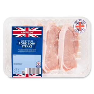 Ashfields British Pork Loin Steaks 480g