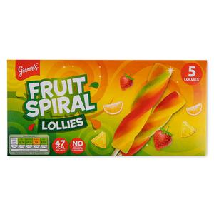 Giannis Fruit Spiral Lollies 5x70ml