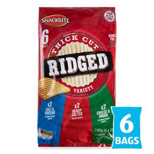 Snackrite Thick Cut Ridged Ready Salted Potato Crisps 30g