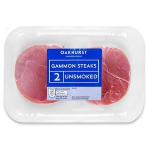 Oakhurst Unsmoked Gammon Steaks 250g