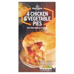 Morrisons 4 Chicken & Vegetable Pies