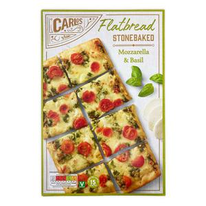 Carlos Flatbread Stonebaked Mozzarella & Basil 350g