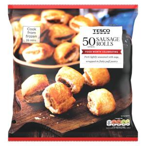 Tesco 50 Sausage Rolls 750G