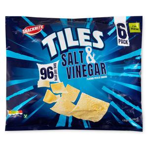 Snackrite Tiles Salt & Vinegar Flavour 6x22g