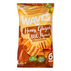 Snackrite Multi Grain Waves Honey Glazed BBQ Flavour 6x25g