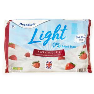 Brooklea Fat Free Lights Fruit Yogurts 6x140g