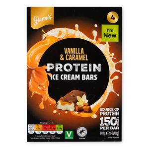 Giannis Vanilla & Caramel Protein Ice Cream Bars 4x48g