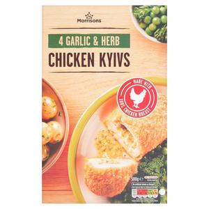 Morrisons 4 Garlic & Herb Chicken Kievs