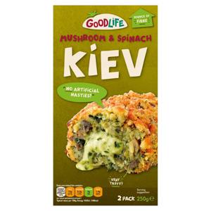 Goodlife Mushroom & Spinach Kievs 2 Pack 250G