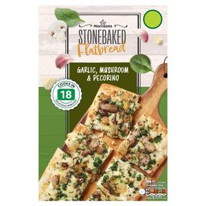 Morrisons Garlic Mushroom Onion And Pecorino Flatbread