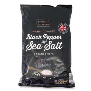 Specially Selected Hand Cooked Black Pepper & Sea Salt Potato Crisps 150g