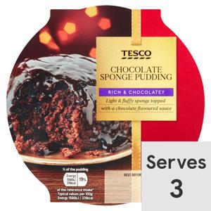 Tesco Sponge Pudding Chocolate 300G