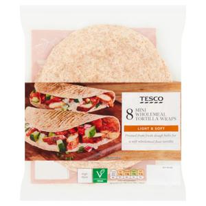 Tesco 8 Mini Wholemeal Tortilla Wraps