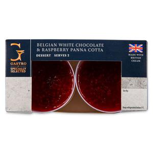 Specially Selected Gastro White Chocolate & Raspberry Panna Cotta 2x85g