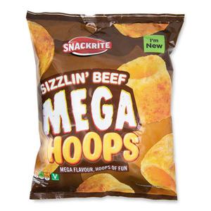 Snackrite Sizzlin Beef Mega Hoops 90g