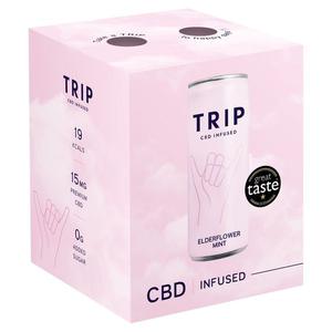 Trip Cbd Infused Elderflower Mint 4 X 250ml