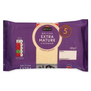 Emporium British Extra Mature Cheddar 400g