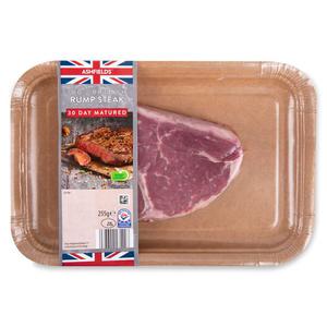 Ashfields 100% British 30 Day Matured Rump Steak 255g