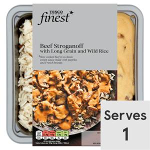 Tesco Finest Beef Stroganoff With Rice 450G