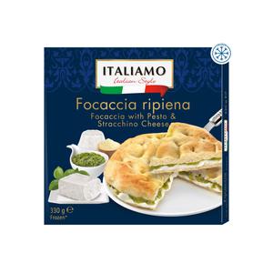 Italiamo Focaccia with Pesto & Stracchino Cheese