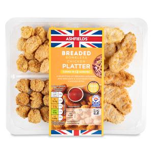 Ashfields Breaded Boneless Chicken Platter 600g