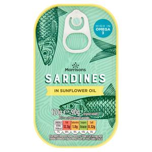 Morrisons Sardines In Sunflower Oil (120g)