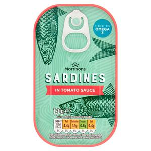 Morrisons Sardines In Tomato Sauce (120g)