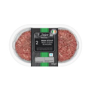 Deluxe 2 Irish Stout Beef Steak Burgers