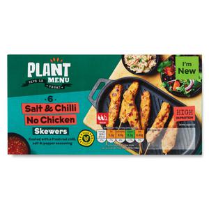 Plant Menu Salt & Chilli No Chicken Skewers 240g