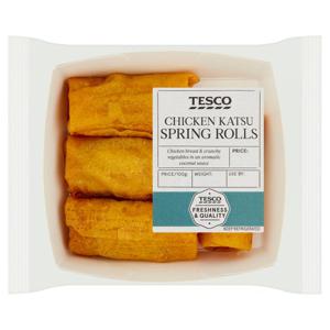 Tesco 4 Chicken Katsu Spring Rolls 72G