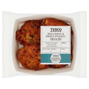 Tesco Red Onion & Sweet Potato Bhaji's 120G