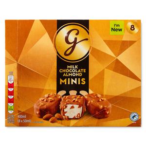 Giannis Milk Chocolate Almond Mini Ice Creams 8x50ml