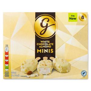 Giannis White Chocolate Almond Mini Ice Creams 8x50ml