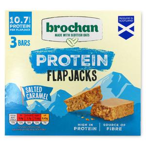 Brochan Salted Caramel Flavour Protein Flapjacks 3x50g