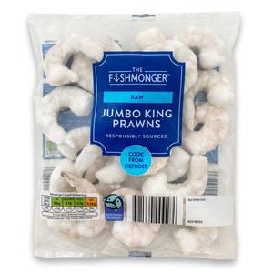 The Fishmonger Raw Jumbo King Prawns 165g