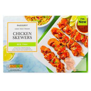 Oakhurst Red Thai Chicken Skewers 400g