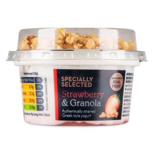 Specially Selected Strawberry & Granola Greek Style Yogurt 150g