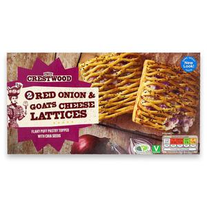 Crestwood Red Onion & Goats Cheese Lattices 2x150g