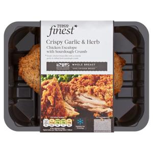 Tesco Finest Crispy Garlic & Herb Chicken Escalope 320G