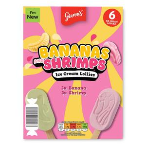 Giannis Multipack Banana & Shrimp Ice Cream Lollies 6x50ml