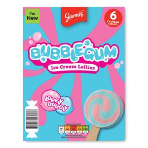 Giannis Bubblegum Ice Cream Lollies 6x50ml