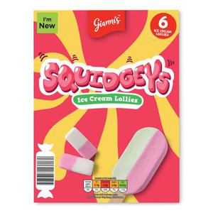 Giannis Squidgeys Ice Cream Lollies 6x55ml