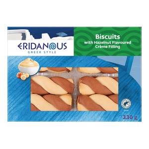 Eridanous Biscuits with Hazelnut Flavoured Creme Filling